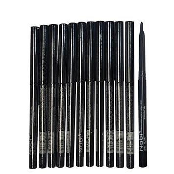 12pcs Nabi Retractable Waterproof Black Eyeliner Pencil