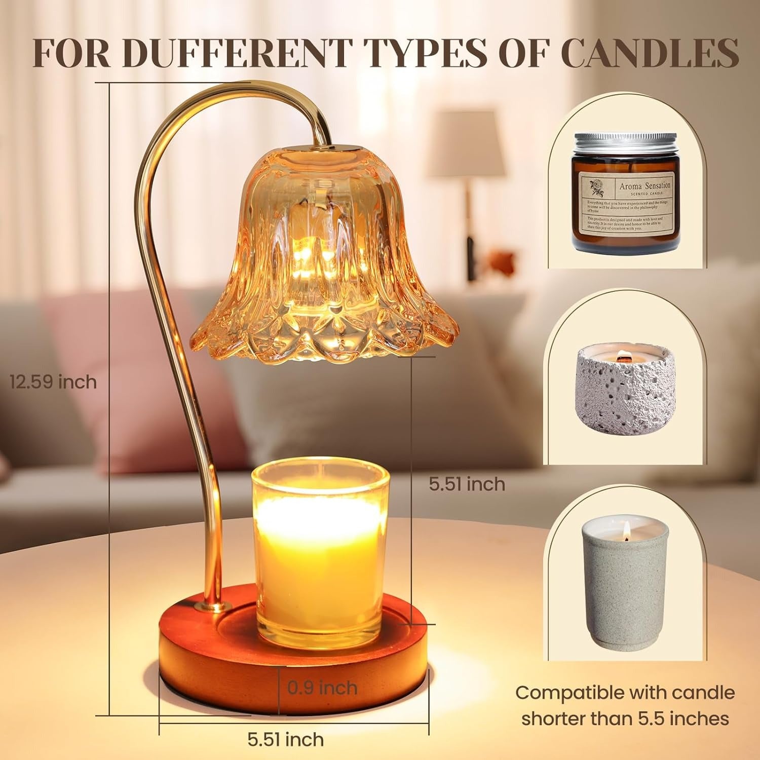 ZenGlow Electric Candle Lamp