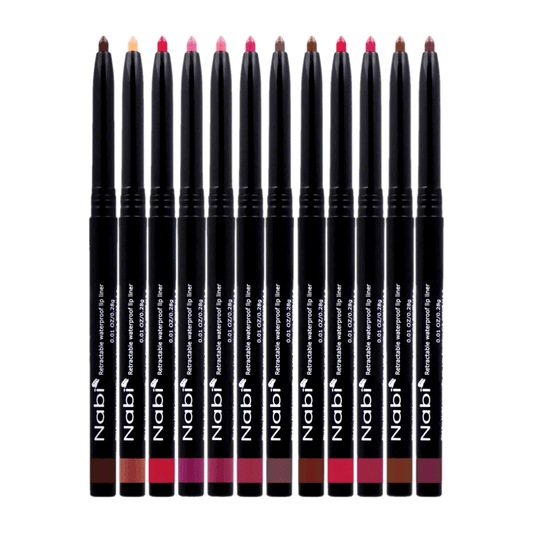 Beauty Spot 12 Colors Nabi Retractable Waterproof Lip Liner Set